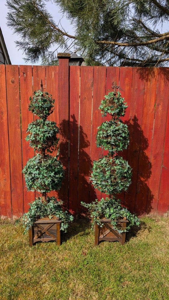 Pair of Artificial Topiaries