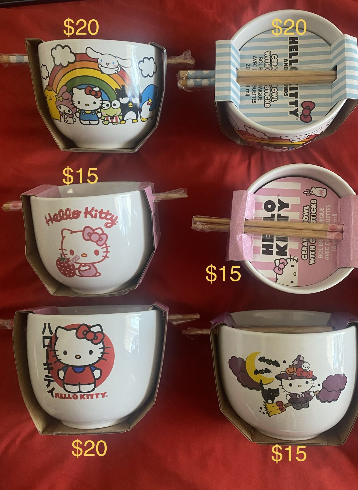 Hello Kitty Bowl & Chopstick Combo