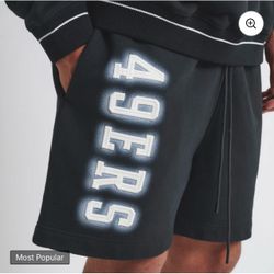 OFF SEASON Unisex Black San Francisco 49ers Fleece Shorts