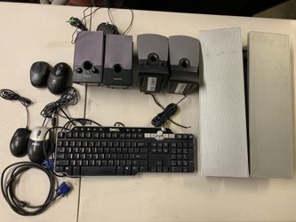 Lot of Parts Mouse Keyboard Speakers Mice Wireless Corded