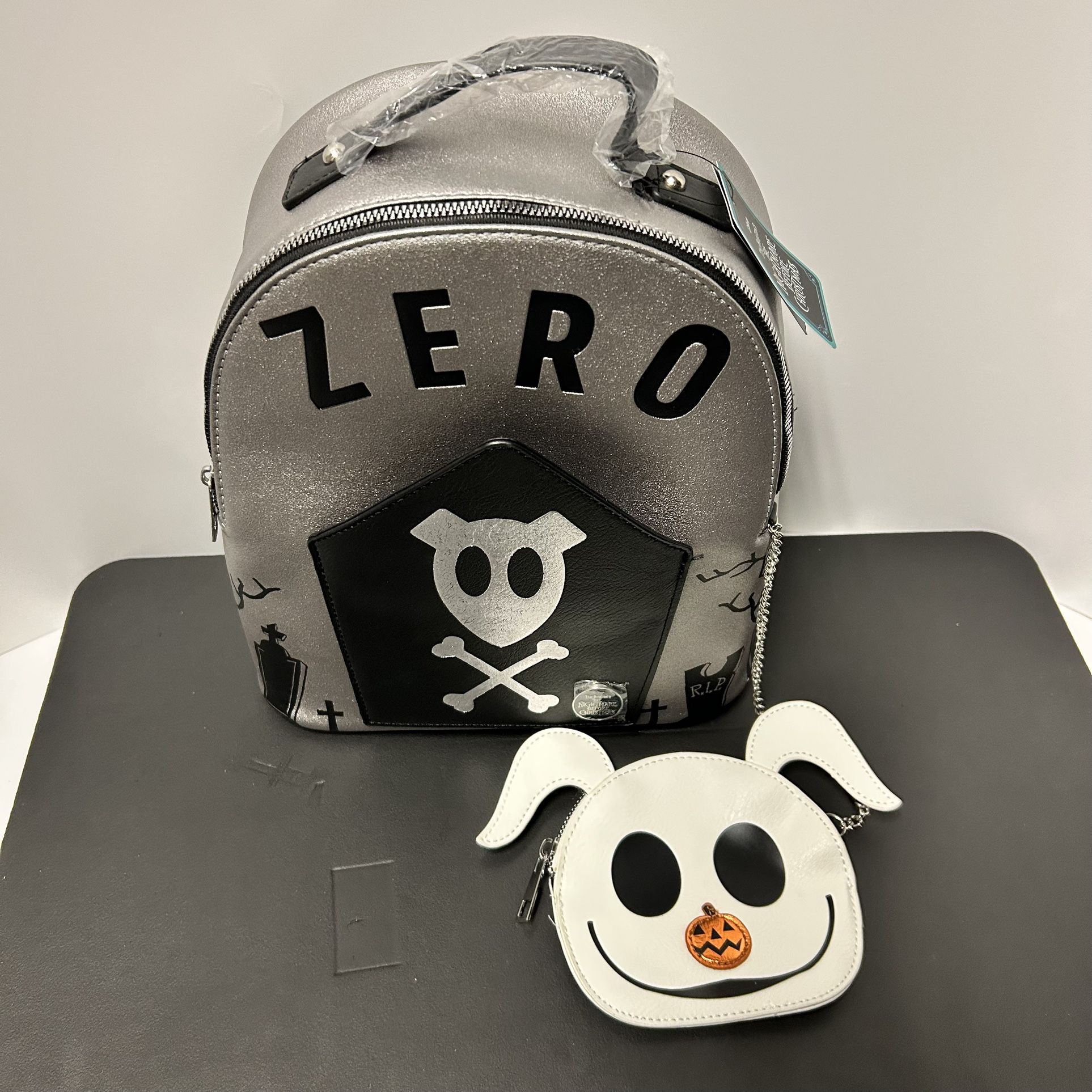 NEW Disney Zero Tombstone  The Nightmare Before Christmas  Backpack and Coin Pouch