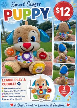 🔹💥Adorable•Fisher-Price •Smart Stages Puppy💥🔹