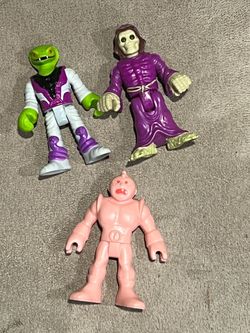 Imaginext lot of 3 figure Grim Reaper & Snake man & Wrestler Muscle men
