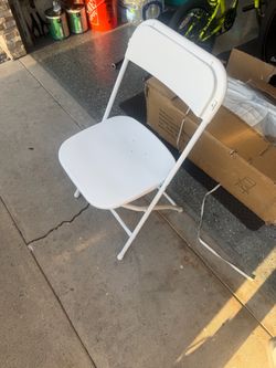 White Plastic Folding Chair