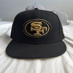 Black and Gold Sf 49ers hat