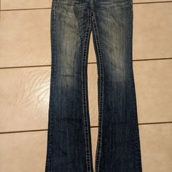 Jeans Miss Me Size 27 Boot 48" Length 32" Inseam 7" Mid 