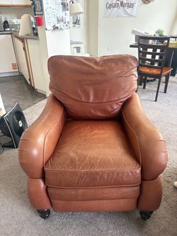 Brown Leather Recliner Chair