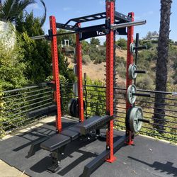 Vesta Fitness Half Rack 1000 | Adjustable Bench | 260lb Bumpers Weights | 7ft Olympic Bar | Fitness | Gym Equipment | FREE DELIVERY 🚚 