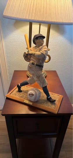 Babe Ruth Baseball Figurine Statue with Padres Ball