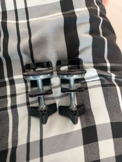 Black Plastic Bolt Clamp Fasteners Set of 2