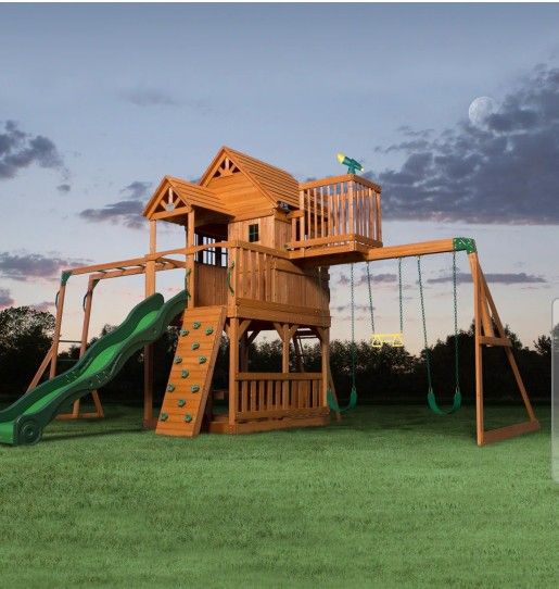 Backyard Discovery Play Swing Slide Set. Skyfort
