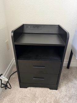 Black led  nightstand