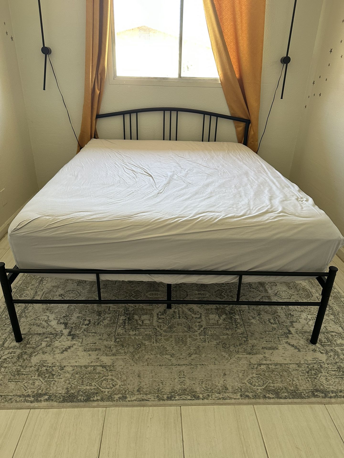 Queen Pillow top Mattress And Bed Frame