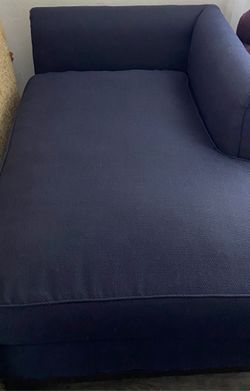 Freshly reupholstered couch and Chase