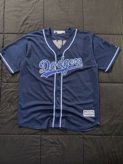Majestic Clayton Kershaw #22 Los Angeles Dodgers Navy Blue MLB Jersey- Large