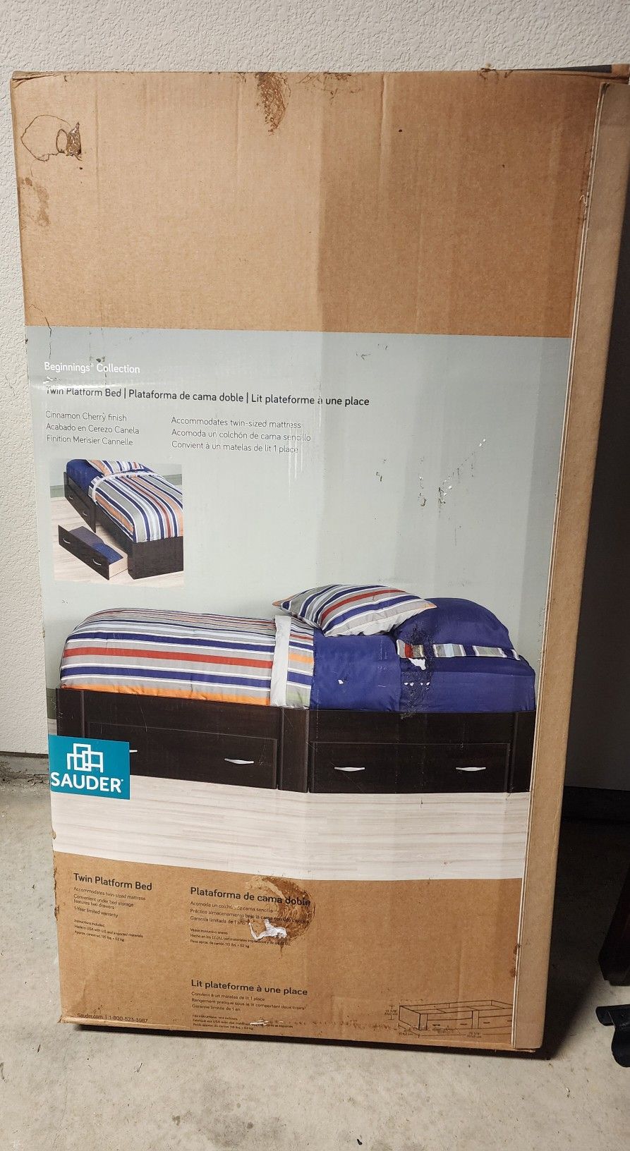 Twin Platform Bed With Drawers