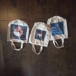Album cover tote bags.