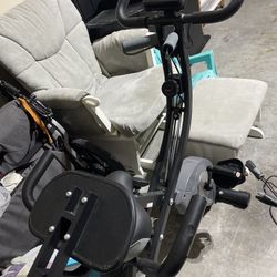 Stationary Bike With Upper Body Bands 