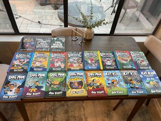Kids Books- cat kid, dog man, captain underpants, wild robot