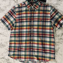 Polo Ralph Lauren Classic Fit plaid Short sleeves Untucked Fit -New