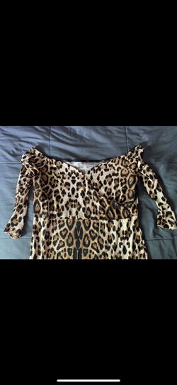 Off the Shoulder Print Midi Dress