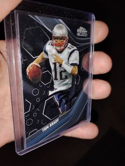 Tom Brady Signed Patriots football card Perfect Condition