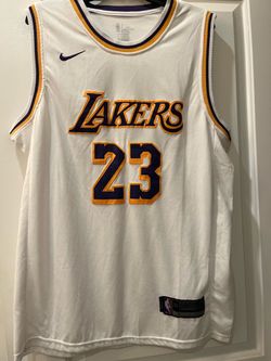Nike Lakers #23 LeBron James Jersey XL