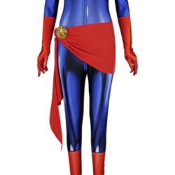 Women's Superhero Bodysuit Costume Halloween Full Set Bodysuits Zentai 3D Style Jumpsuit-3X