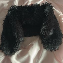 Black Bunny Fuzzy Hat