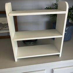 3 Tier Shelf Wood Organizer  White Can Fit In IKEA KALLAX CUBE
