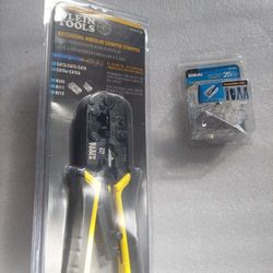 Klein tools Ratcheting modular crimper / stripper , Like New