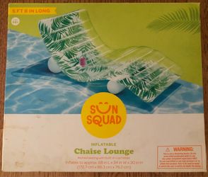 Sun Squad Inflatable Pool Chaise Lounge