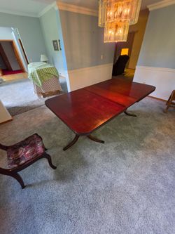 Dining room table and 4 chairs. 1930s?