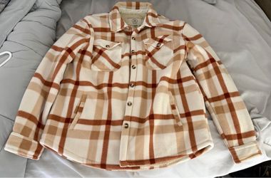 Womens flannel jacket size lrg brand new