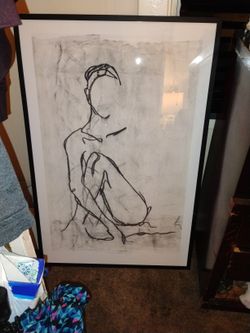 Nude Contour Sketch By Ethan Harper