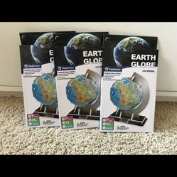New Earth Globe 3D Model Puzzle