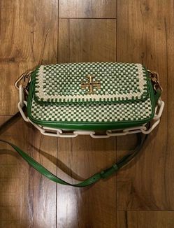 Tory Birch Small Kira Chevron Woven Flap Shoulder Bag