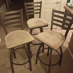 3 Jackie Swivel Bar Stools 