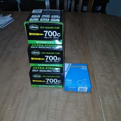 Set of 3 Slime Extra Strong Self-Sealing Inner Tubes + 1 Giant Standard Inner Tube, 700c