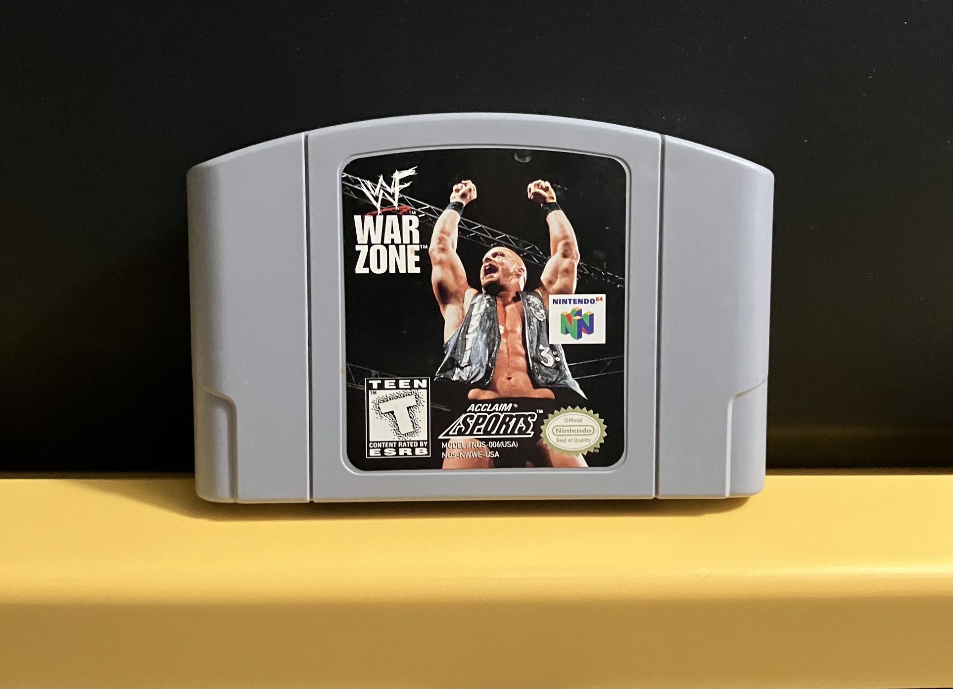 WWF War Zone wrestling cartridge for Nintendo 64 n64 video game console system cart wrestle wrestlers WWE