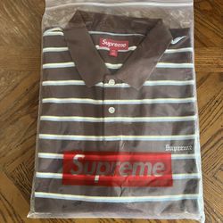Supreme Stripe Polo Brown Size XXL