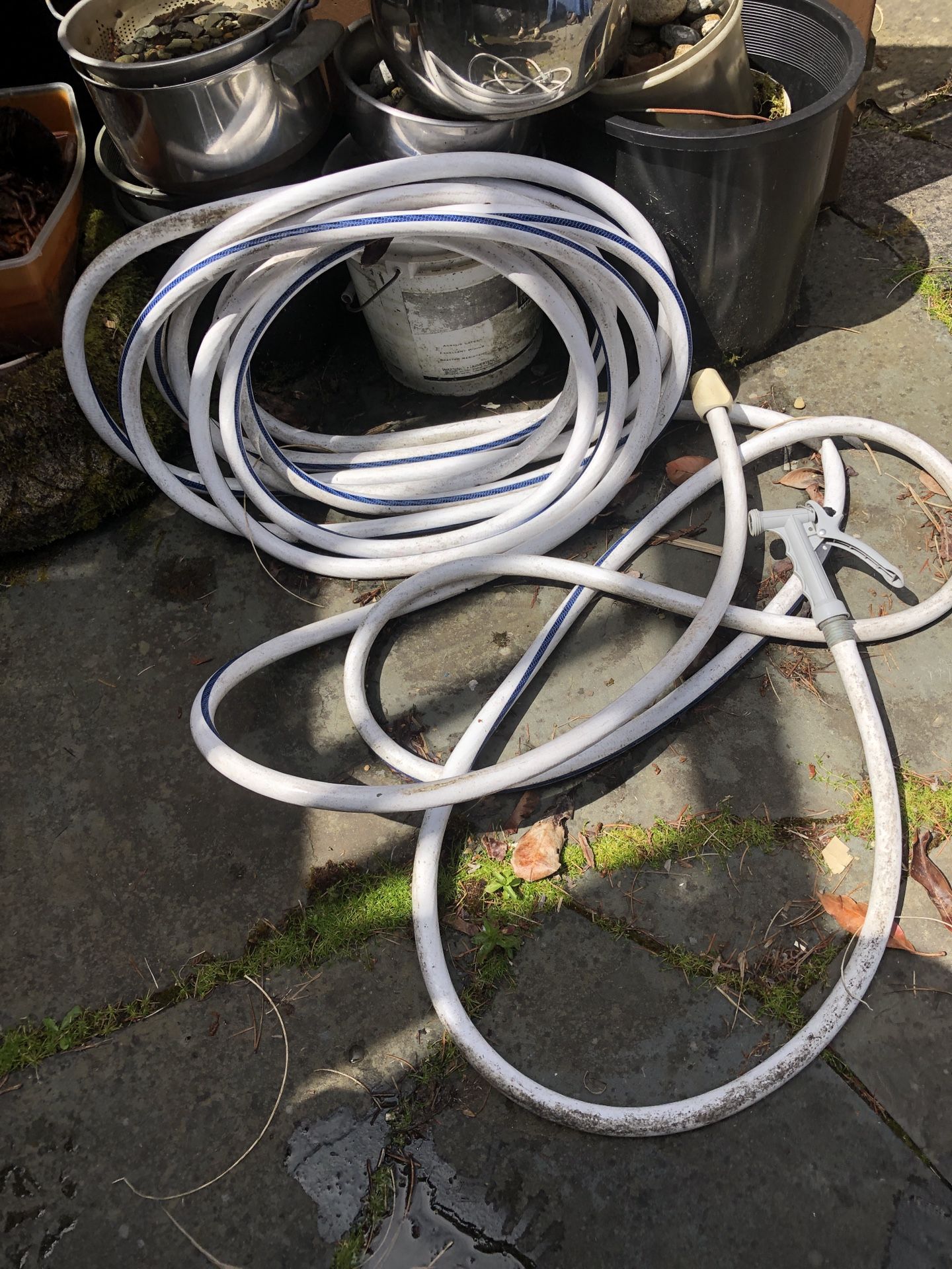 White Hose With Sprayer