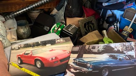 Vintage cars, two pictures