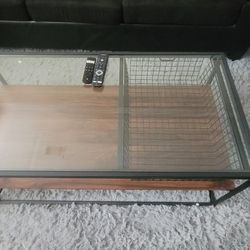 Glass top Coffee Table W/Storage 