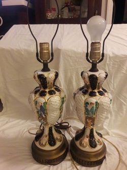 old set Victorian lamps