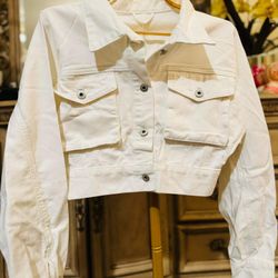 Crop White Jacket