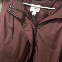 Old navy XL coat removable fur hood