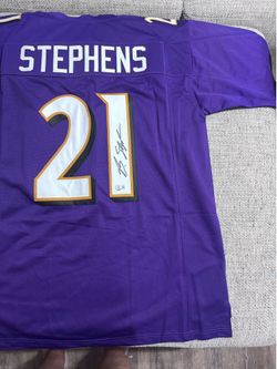 Brandon Stephens Signed Autographed Custom Jersey -Beckett Coa -Baltimore Ravens