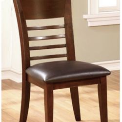 Brand New Set Of 2 Cherry Wood Dining Chair With Cushioned Seat