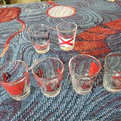 State Shot Glass Set. 6 Glasses.